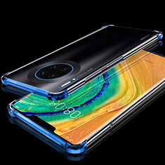 Silikon Schutzhülle Ultra Dünn Tasche Durchsichtig Transparent H04 für Huawei Mate 30 5G Blau