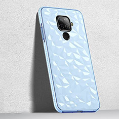Silikon Schutzhülle Ultra Dünn Tasche Durchsichtig Transparent H04 für Huawei Mate 30 Lite Hellblau