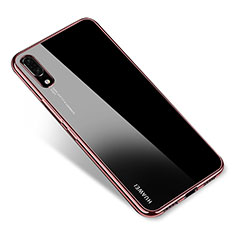 Silikon Schutzhülle Ultra Dünn Tasche Durchsichtig Transparent H04 für Huawei P20 Rosegold