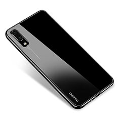 Silikon Schutzhülle Ultra Dünn Tasche Durchsichtig Transparent H04 für Huawei P20 Schwarz