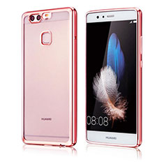 Silikon Schutzhülle Ultra Dünn Tasche Durchsichtig Transparent H04 für Huawei P9 Rosegold