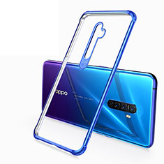 Silikon Schutzhülle Ultra Dünn Tasche Durchsichtig Transparent H04 für Oppo Reno Ace Blau