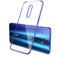 Silikon Schutzhülle Ultra Dünn Tasche Durchsichtig Transparent H04 für Oppo Reno2 Blau