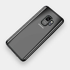Silikon Schutzhülle Ultra Dünn Tasche Durchsichtig Transparent H04 für Samsung Galaxy S9 Schwarz