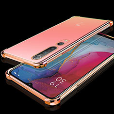 Silikon Schutzhülle Ultra Dünn Tasche Durchsichtig Transparent H04 für Xiaomi Mi 10 Rosegold