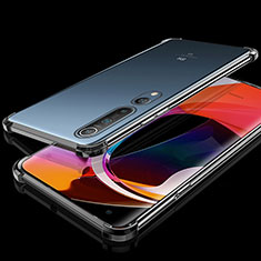 Silikon Schutzhülle Ultra Dünn Tasche Durchsichtig Transparent H04 für Xiaomi Mi 10 Schwarz