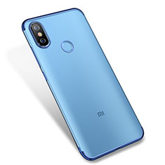 Silikon Schutzhülle Ultra Dünn Tasche Durchsichtig Transparent H04 für Xiaomi Mi A2 Blau