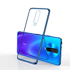 Silikon Schutzhülle Ultra Dünn Tasche Durchsichtig Transparent H04 für Xiaomi Poco X2 Blau