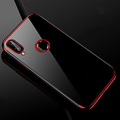 Silikon Schutzhülle Ultra Dünn Tasche Durchsichtig Transparent H04 für Xiaomi Redmi Note 7 Pro Rot