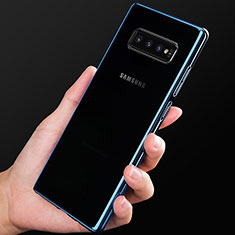 Silikon Schutzhülle Ultra Dünn Tasche Durchsichtig Transparent H05 für Samsung Galaxy S10 Plus Blau