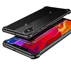 Silikon Schutzhülle Ultra Dünn Tasche Durchsichtig Transparent H05 für Xiaomi Mi 8 Schwarz
