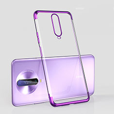 Silikon Schutzhülle Ultra Dünn Tasche Durchsichtig Transparent H05 für Xiaomi Poco X2 Violett