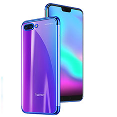 Silikon Schutzhülle Ultra Dünn Tasche Durchsichtig Transparent H06 für Huawei Honor 10 Blau
