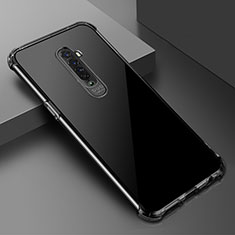 Silikon Schutzhülle Ultra Dünn Tasche Durchsichtig Transparent H06 für Oppo Reno2 Schwarz