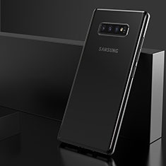 Silikon Schutzhülle Ultra Dünn Tasche Durchsichtig Transparent H06 für Samsung Galaxy S10 5G Schwarz