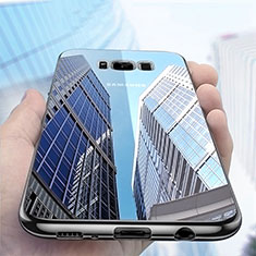Silikon Schutzhülle Ultra Dünn Tasche Durchsichtig Transparent H06 für Samsung Galaxy S8 Plus Schwarz