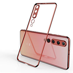 Silikon Schutzhülle Ultra Dünn Tasche Durchsichtig Transparent H06 für Xiaomi Mi 10 Rosegold