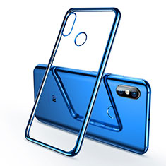 Silikon Schutzhülle Ultra Dünn Tasche Durchsichtig Transparent H06 für Xiaomi Mi 8 Blau