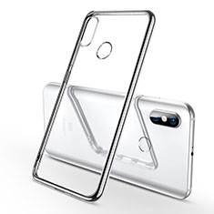 Silikon Schutzhülle Ultra Dünn Tasche Durchsichtig Transparent H06 für Xiaomi Mi 8 Silber