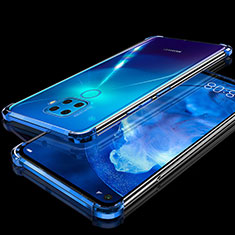 Silikon Schutzhülle Ultra Dünn Tasche Durchsichtig Transparent H07 für Huawei Mate 30 Lite Blau