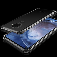 Silikon Schutzhülle Ultra Dünn Tasche Durchsichtig Transparent H07 für Huawei Nova 5i Pro Schwarz