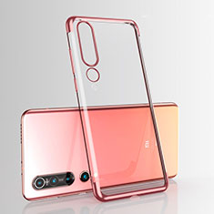 Silikon Schutzhülle Ultra Dünn Tasche Durchsichtig Transparent H07 für Xiaomi Mi 10 Rosegold
