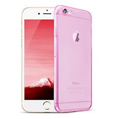 Silikon Schutzhülle Ultra Dünn Tasche Durchsichtig Transparent H08 für Apple iPhone 6 Rosa