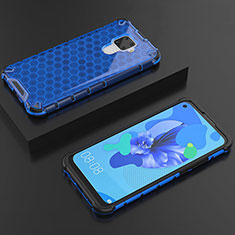 Silikon Schutzhülle Ultra Dünn Tasche Durchsichtig Transparent H08 für Huawei Nova 5i Pro Blau