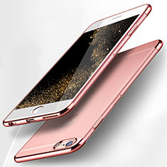 Silikon Schutzhülle Ultra Dünn Tasche Durchsichtig Transparent H09 für Apple iPhone 6 Plus Rosa