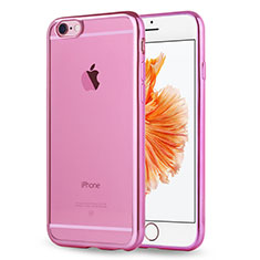 Silikon Schutzhülle Ultra Dünn Tasche Durchsichtig Transparent H17 für Apple iPhone 6 Rosa