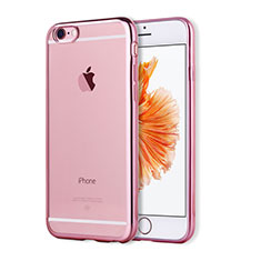 Silikon Schutzhülle Ultra Dünn Tasche Durchsichtig Transparent H17 für Apple iPhone 6 Rosegold
