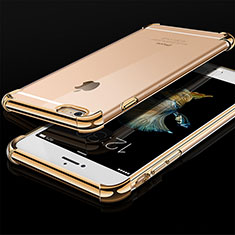 Silikon Schutzhülle Ultra Dünn Tasche Durchsichtig Transparent HC01 für Apple iPhone 6 Gold