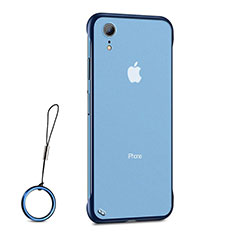 Silikon Schutzhülle Ultra Dünn Tasche Durchsichtig Transparent HT01 für Apple iPhone XR Blau