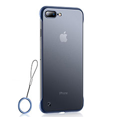 Silikon Schutzhülle Ultra Dünn Tasche Durchsichtig Transparent HT02 für Apple iPhone 7 Plus Blau