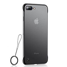 Silikon Schutzhülle Ultra Dünn Tasche Durchsichtig Transparent HT02 für Apple iPhone 8 Plus Schwarz