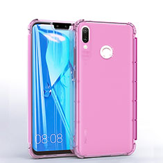 Silikon Schutzhülle Ultra Dünn Tasche Durchsichtig Transparent S01 für Huawei Enjoy 9 Plus Rosa