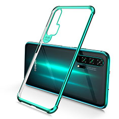 Silikon Schutzhülle Ultra Dünn Tasche Durchsichtig Transparent S01 für Huawei Honor 20 Pro Grün