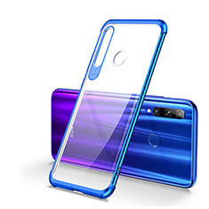 Silikon Schutzhülle Ultra Dünn Tasche Durchsichtig Transparent S01 für Huawei Honor 20E Blau