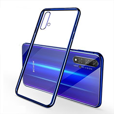 Silikon Schutzhülle Ultra Dünn Tasche Durchsichtig Transparent S01 für Huawei Honor 20S Blau