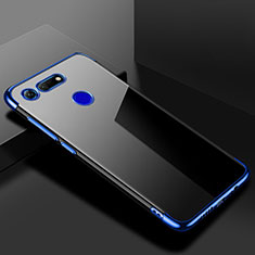 Silikon Schutzhülle Ultra Dünn Tasche Durchsichtig Transparent S01 für Huawei Honor V20 Blau