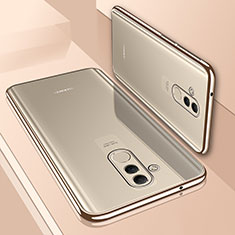Silikon Schutzhülle Ultra Dünn Tasche Durchsichtig Transparent S01 für Huawei Mate 20 Lite Gold