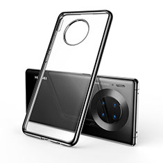 Silikon Schutzhülle Ultra Dünn Tasche Durchsichtig Transparent S01 für Huawei Mate 30 Pro 5G Schwarz