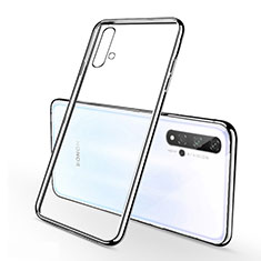 Silikon Schutzhülle Ultra Dünn Tasche Durchsichtig Transparent S01 für Huawei Nova 5T Silber