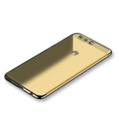 Silikon Schutzhülle Ultra Dünn Tasche Durchsichtig Transparent S01 für Huawei P10 Plus Gold