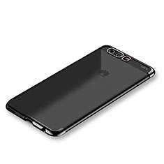 Silikon Schutzhülle Ultra Dünn Tasche Durchsichtig Transparent S01 für Huawei P10 Plus Schwarz