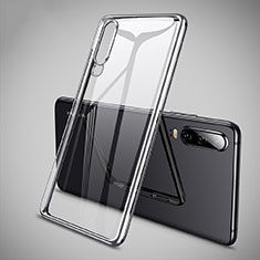 Silikon Schutzhülle Ultra Dünn Tasche Durchsichtig Transparent S01 für Huawei P30 Silber