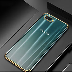 Silikon Schutzhülle Ultra Dünn Tasche Durchsichtig Transparent S01 für Oppo RX17 Neo Gold
