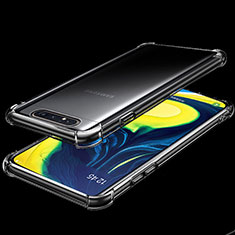 Silikon Schutzhülle Ultra Dünn Tasche Durchsichtig Transparent S01 für Samsung Galaxy A80 Klar