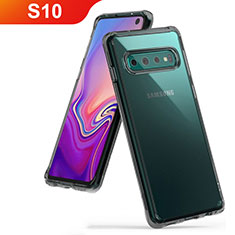 Silikon Schutzhülle Ultra Dünn Tasche Durchsichtig Transparent S01 für Samsung Galaxy S10 5G Grau