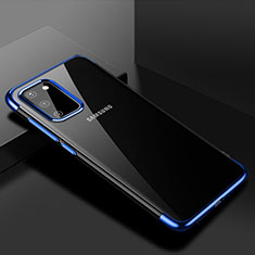 Silikon Schutzhülle Ultra Dünn Tasche Durchsichtig Transparent S01 für Samsung Galaxy S20 5G Blau